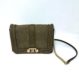 Rebecca Minkoff Olive 🫒 Green  suede mini crossbody